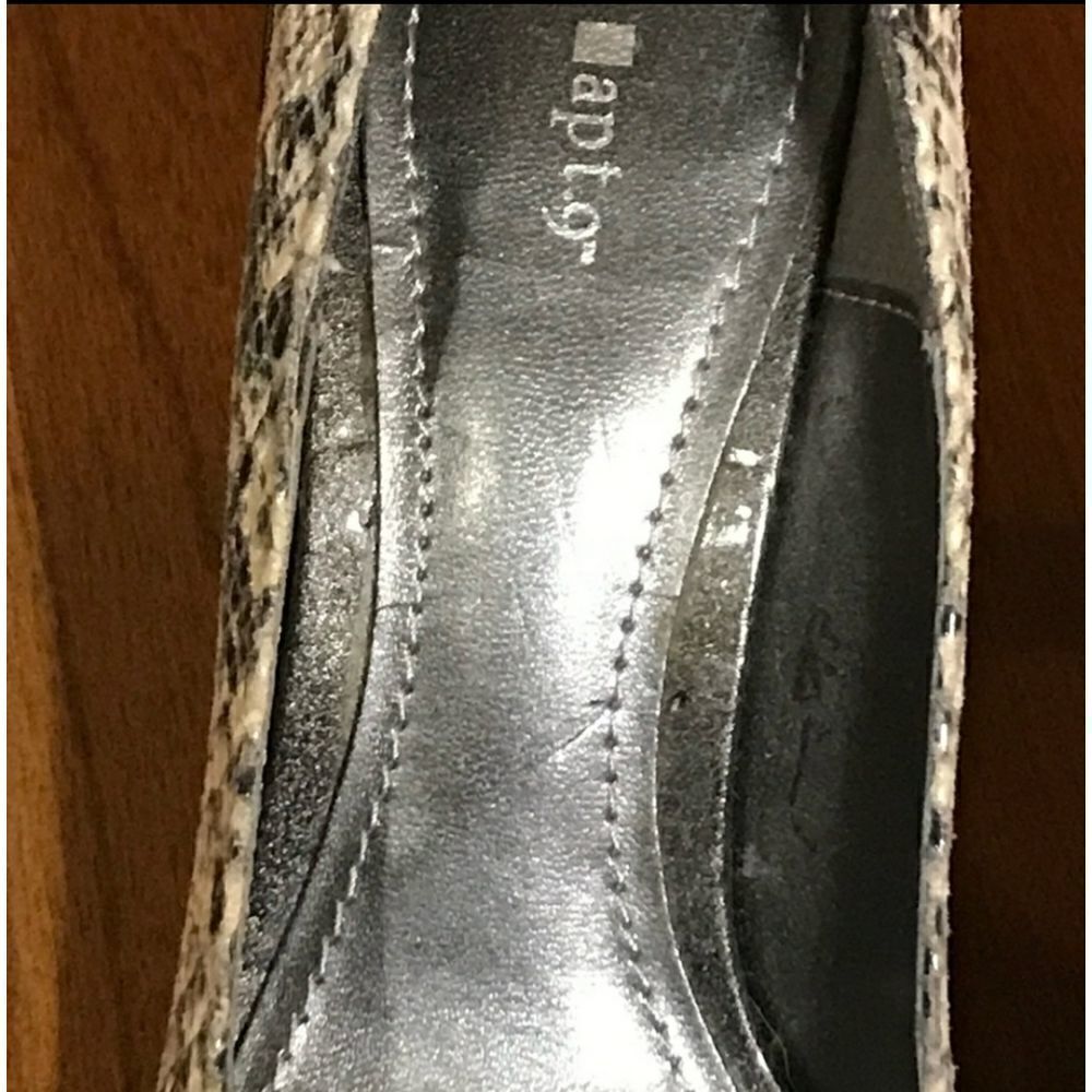 Great Condition Apt 9 Faux Snakeskin Heels Sz 6M - Picture 10 of 12